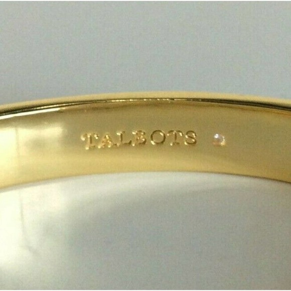 Talbots Clamper Bangle Bracelet Green Enamel Gold - Picture 5 of 7